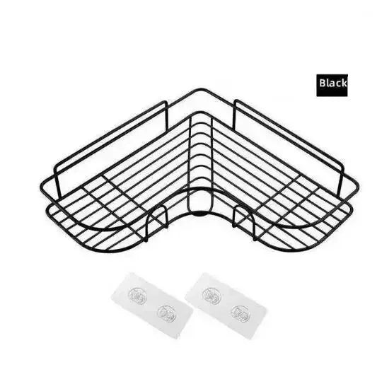 Wall Shelf, Japanese-Style Wrought-Iron Bathroom Storage Rack, Wall-Mounted Single-Tier Display Shelf in Black or White - product view 5