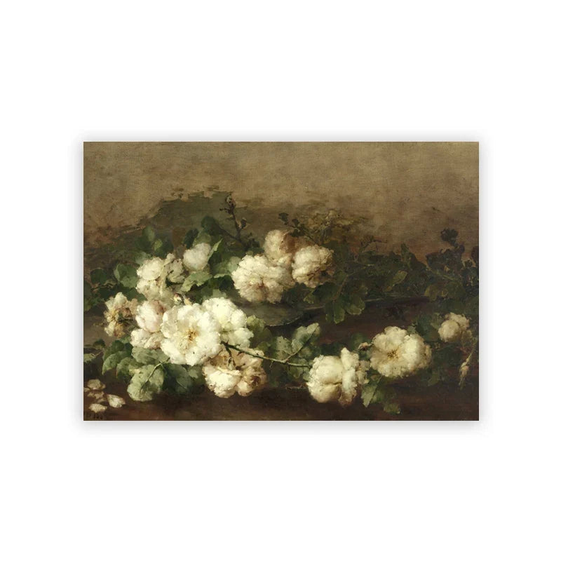 Vintage French Landscape Canvas Print, Retro Nostalgic Wall Art, Unframed Vertical Rectangle for Gallery Walls - product view 5