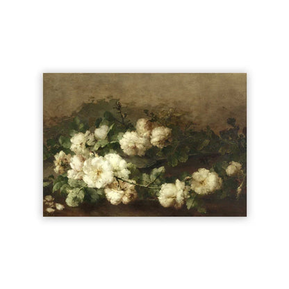 Vintage French Landscape Canvas Print, Retro Nostalgic Wall Art, Unframed Vertical Rectangle for Gallery Walls - product view 5