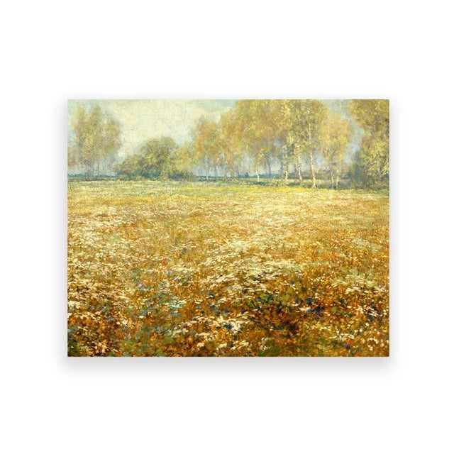 Vintage French Landscape Canvas Print, Retro Nostalgic Wall Art, Unframed Vertical Rectangle for Gallery Walls - product view 6