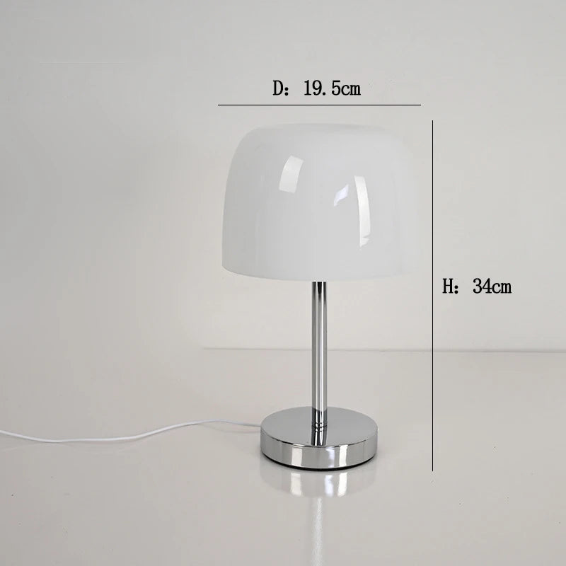 ribbed glass table lamp - product view 3