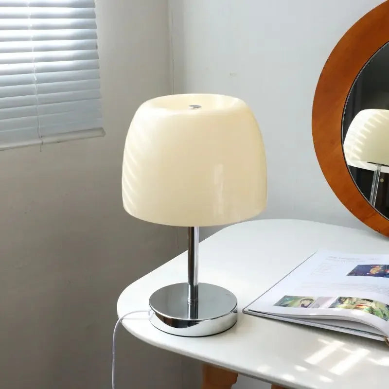 ribbed glass table lamp - product view 5