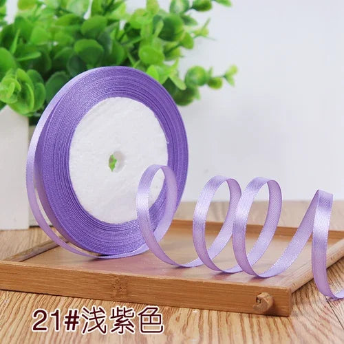 25-Yard Satin Ribbon, 6 mm Wide 100% Polyester Craft Ribbon for Gift Wrapping, Hair Bows, Weddings and Party Décor - product view 6
