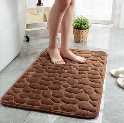 Memory Foam Bath Mat, Cobblestone Embossed Non-Slip Bathroom Rug, Water-Absorbent Soft Floor Mat in 40×60 or 50×80 cm - product view 4