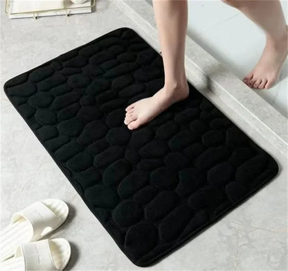 Memory Foam Bath Mat, Cobblestone Embossed Non-Slip Bathroom Rug, Water-Absorbent Soft Floor Mat in 40×60 or 50×80 cm - product view 6