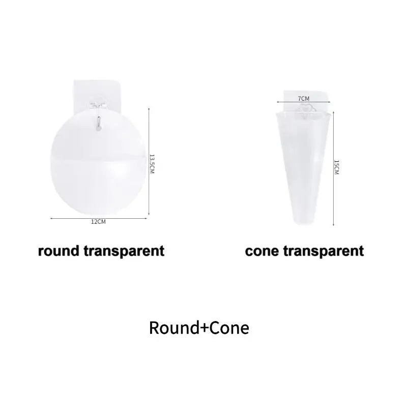 Hanging Balcony Planter, Modern Plastic Wall-Mounted Flower Pot, Round or Cone Shape, 1PC to 10PCS Options - product view 5