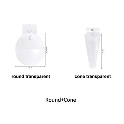 Hanging Balcony Planter, Modern Plastic Wall-Mounted Flower Pot, Round or Cone Shape, 1PC to 10PCS Options - product view 5