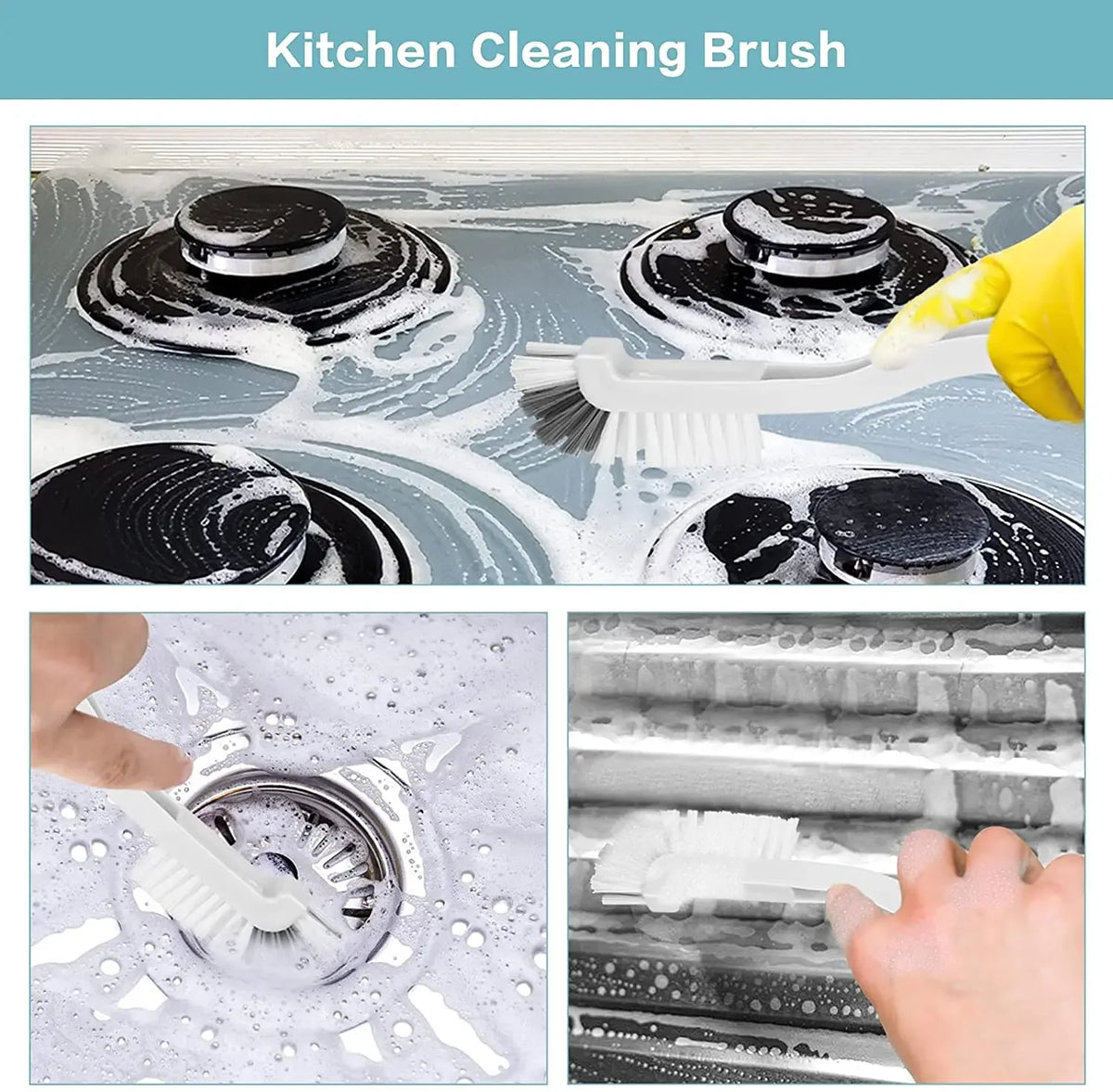 soap dispensing dish brush - product view 4