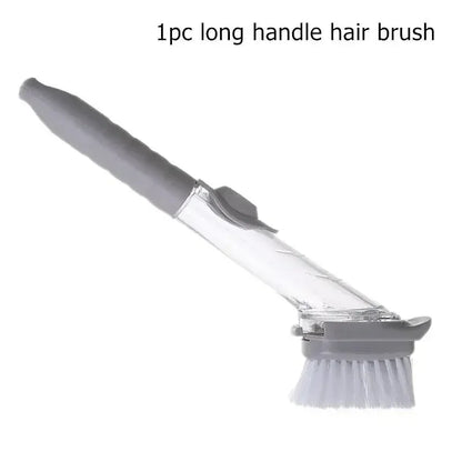 Refillable Soap Dispensing Dish Brush, Sponge Scrubber with 23 cm Handle for Kitchen Bowl and Dish Cleaning - product view 3