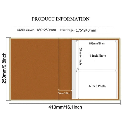6-Inch Loose-Leaf Photo Album, Perfect Binding, Kraft or Cloth Cover for General Photo Storage and Keepsakes - product view 5
