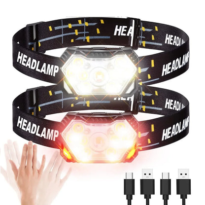9 LED Rechargeable Headlamp, product view 2