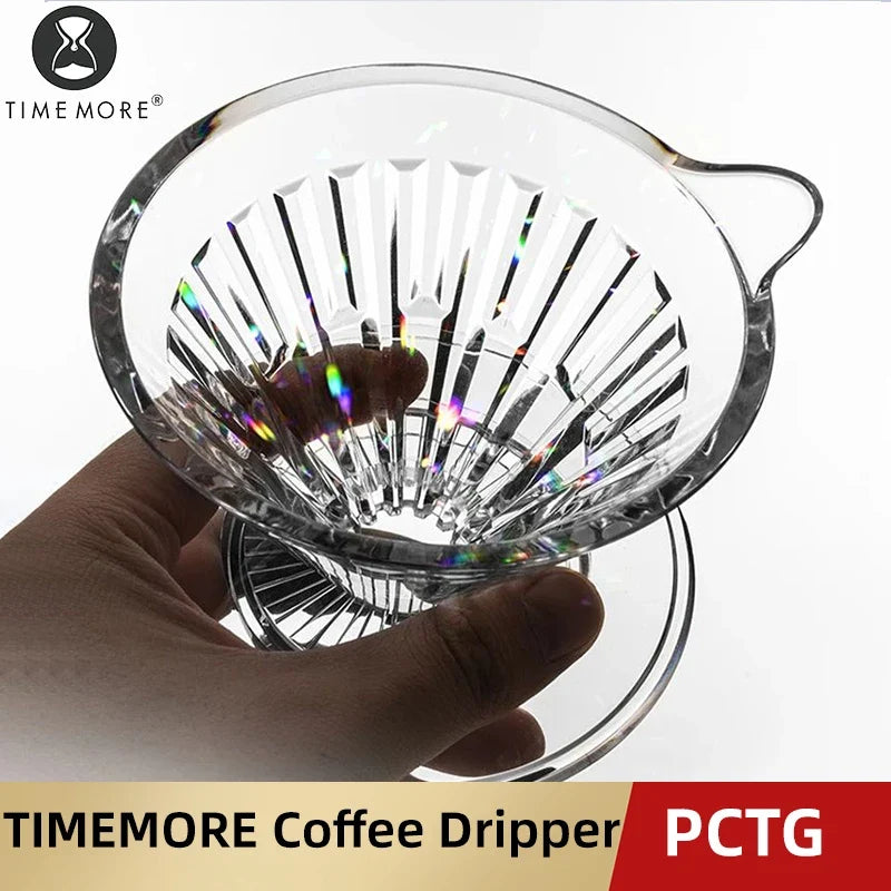 PCTG Crystal Eye Pour Over Coffee Dripper, reusable coffee filter product view 1