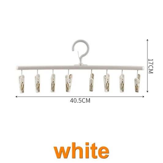 Hanging Clothes Drying Rack with Clips, Reusable Multi-Use PP Rack for Socks and Small Laundry, 1, 2, 4 or 10 Bars - product view 1