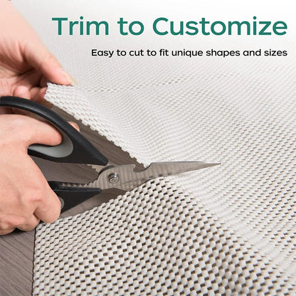 Non-Slip PVC Rug Pad, Plaid Machine-Made Cushioning Layer, Multiple Sizes for Rugs on Flat Hard Floors - product view 5