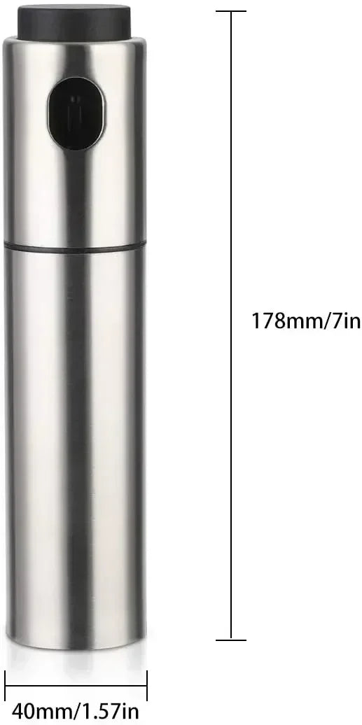 100ml Oil Spray Bottle, Stainless Steel and Glass Options, Fine Mist Pump for Olive Oil, Vinegar, Cooking and BBQ - product view 4