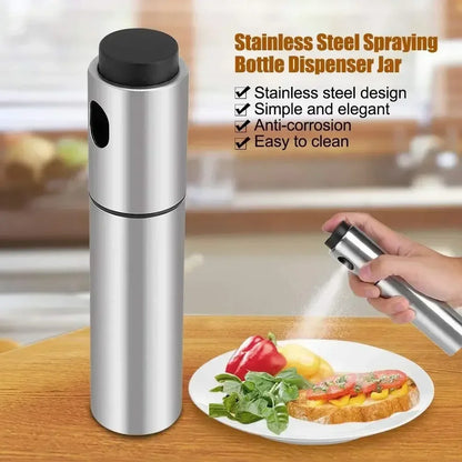100ml Oil Spray Bottle, Stainless Steel and Glass Options, Fine Mist Pump for Olive Oil, Vinegar, Cooking and BBQ - product view 5