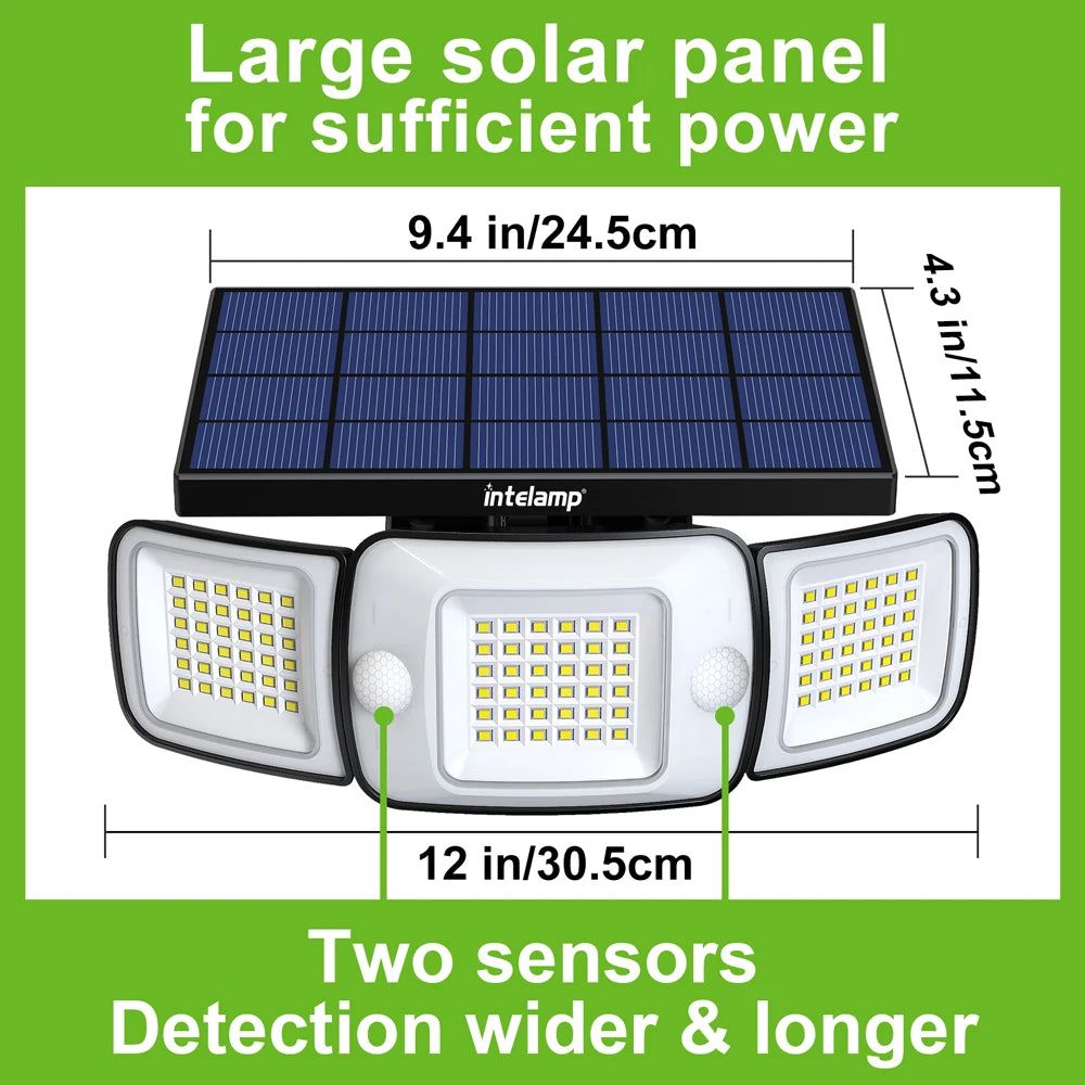 solar flood lights - product view 3
