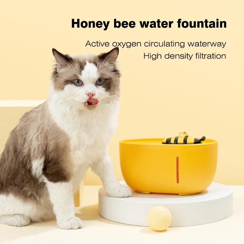 2L Pet Water Fountain, USB Plug, Quiet Recirculating Filter System, Transparent Plastic Dispenser for Cats and Dogs - product view 4
