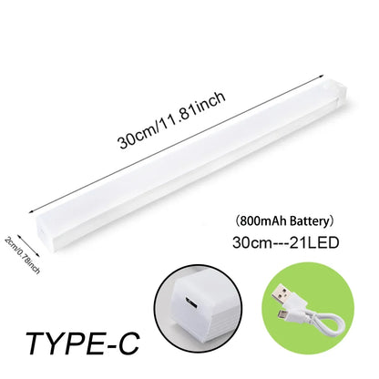Rechargeable Motion Sensor Cabinet Light, Type-C Charging, Brightness Control, Cold or Warm White, 10–50 cm, 6–36 LEDs - product view 3