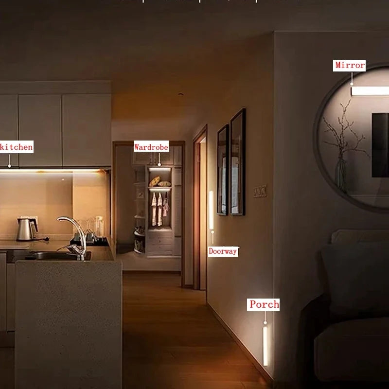 Rechargeable Motion Sensor Cabinet Light, Type-C Charging, Brightness Control, Cold or Warm White, 10–50 cm, 6–36 LEDs - product view 6
