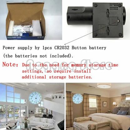 LED Projection Wall Clock with Wireless Remote, Adjustable Brightness, 180° Rotatable Projector, Multicolor Display for Home - product view 6