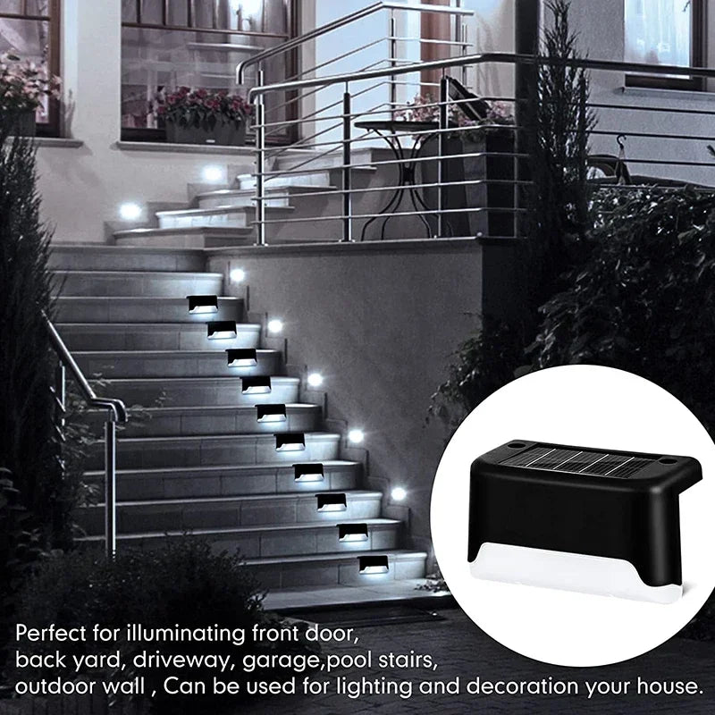 Solar Fence Lights, LED Deck and Step Lamps, Self-Contained 1.2V Outdoor Lighting in Black or Brown, 4 to 32-Piece Sets - product view 6