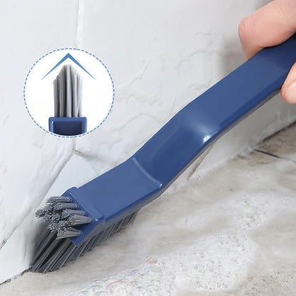 Crevice Cleaning Brush, PP Handle with PET Bristles and Hair-Collecting Clip for Tile Gaps, Window Grooves and Corners - product view 3