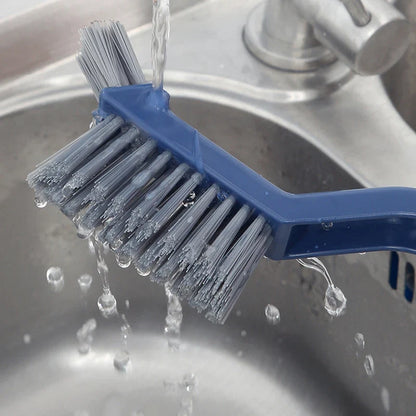Crevice Cleaning Brush, PP Handle with PET Bristles and Hair-Collecting Clip for Tile Gaps, Window Grooves and Corners - product view 5