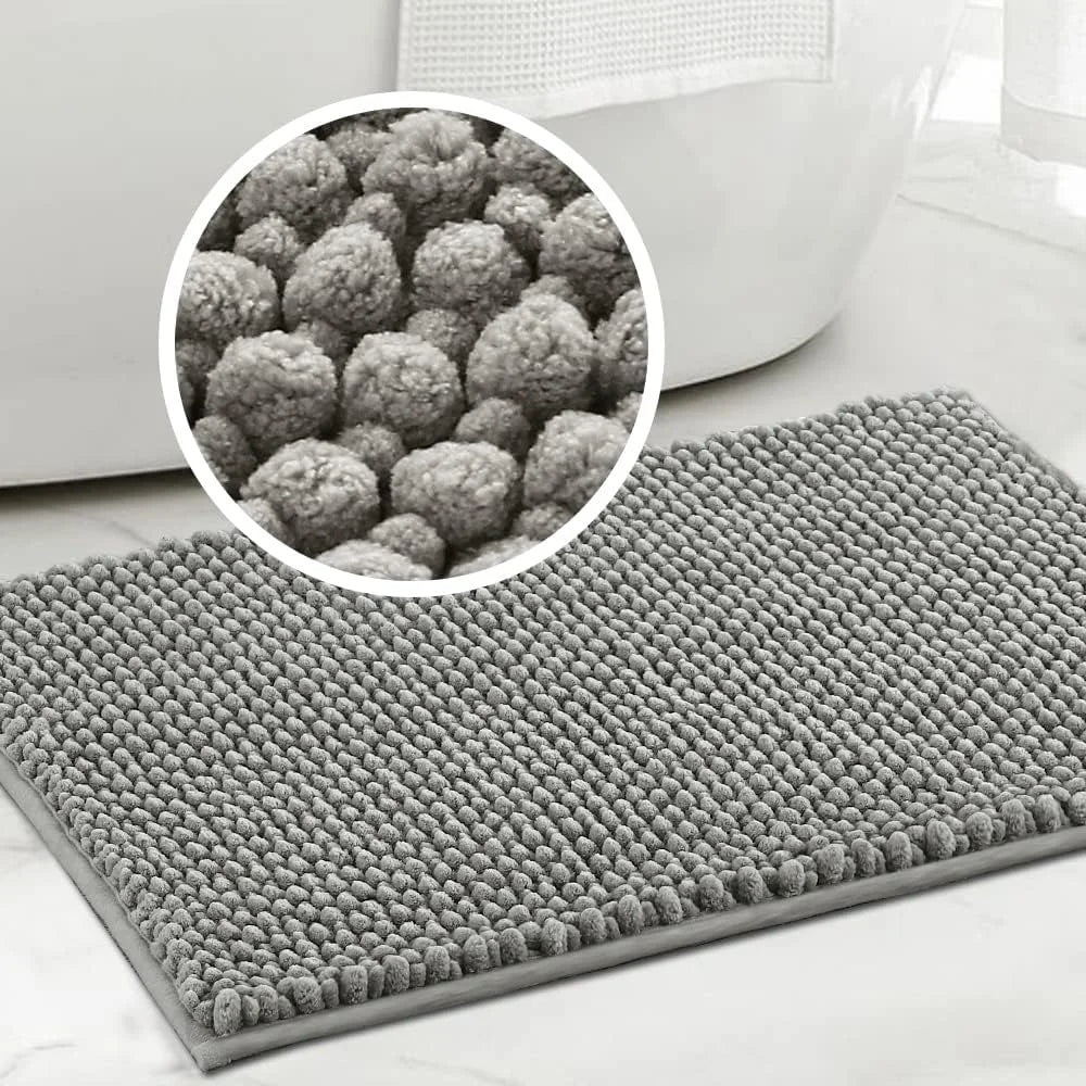 Microfiber Bathroom Rug, Plush Absorbent Quick-Dry Non-Slip Floor Mat, Machine-Washable, 40x60cm or 50x80cm - product view 5