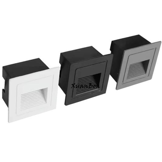 Recessed LED Step Light, Aluminum IP65 Wall Lamp, 3W or 5W, AC85–265V or DC12V for Indoor Pathways - product view 1