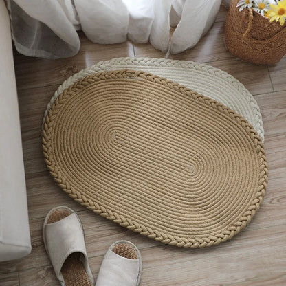 Braided Jute Rug Mat, Solid Anti-Slip 65 x 45 cm Doormat for Entryway, Bathroom, Kitchen and Home Floors - product view 4