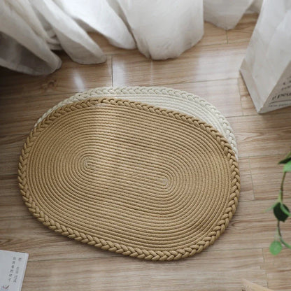 Braided Jute Rug Mat, Solid Anti-Slip 65 x 45 cm Doormat for Entryway, Bathroom, Kitchen and Home Floors - product view 5