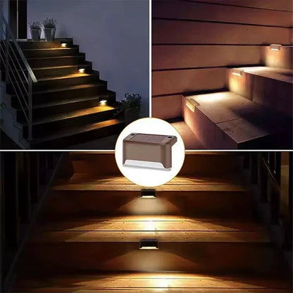 Solar Deck Lights, LED Fence and Step Lamps, Warm or White Light, 4/8/12-Pack for Patio Stairs and Garden Paths - product view 2