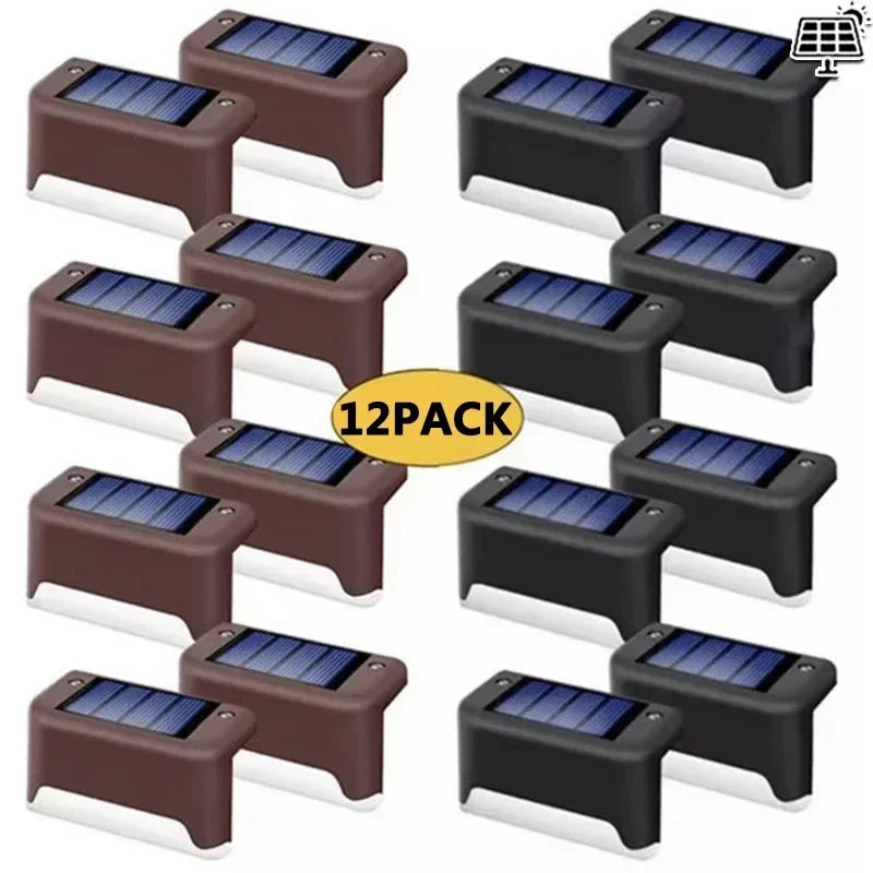 Solar Deck Lights, LED Fence and Step Lamps, Warm or White Light, 4/8/12-Pack for Patio Stairs and Garden Paths - product view 5