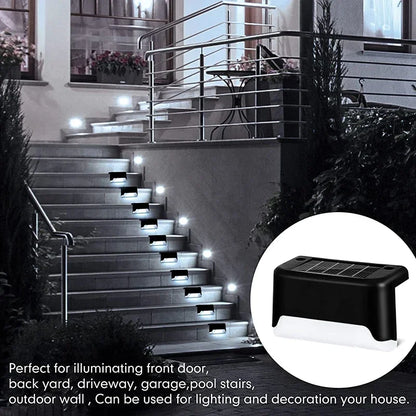Solar Deck Lights, LED Fence and Step Lamps, Warm or White Light, 4/8/12-Pack for Patio Stairs and Garden Paths - product view 6