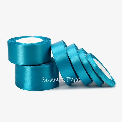 Satin Gift Ribbon, 25 Yards per Roll, Single-Face Polyester, Solid Color, 6–50 mm Widths for Wrapping and DIY Crafts - product view 1