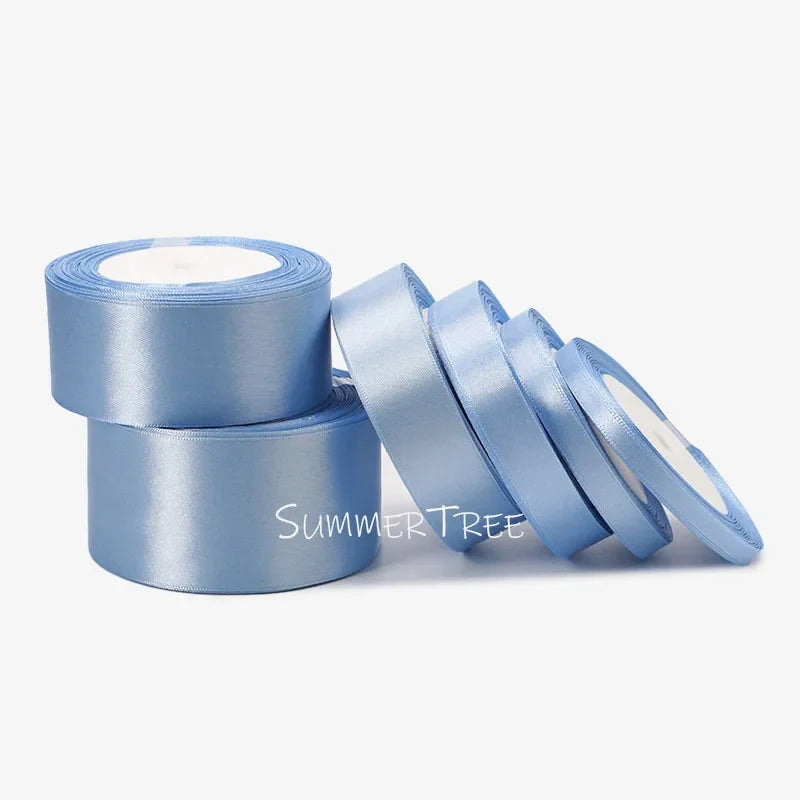 Satin Gift Ribbon, 25 Yards per Roll, Single-Face Polyester, Solid Color, 6–50 mm Widths for Wrapping and DIY Crafts - product view 6