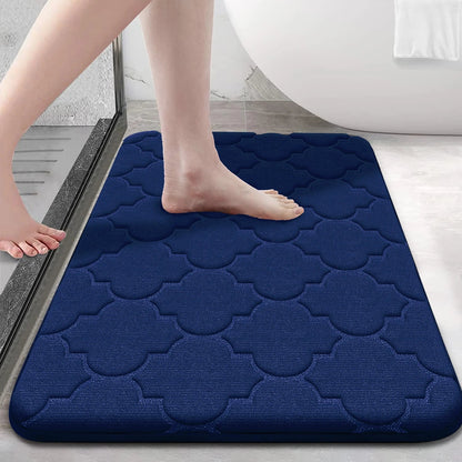 Memory Foam Bath Mat, Soft Suede Bathroom Rug, Anti-Slip Water-Absorbent Machine-Washable Floor Mat, 3 Sizes - product view 3