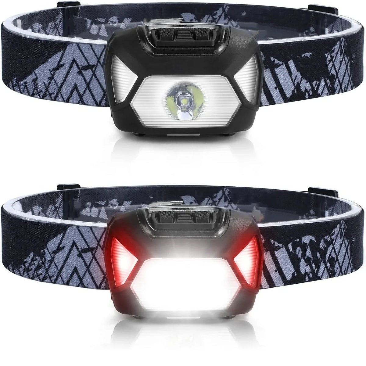 USB Rechargeable 6 Mode Headlamp, headlamp product view 2