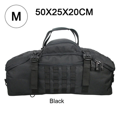 80L Tactical Duffel Backpack, Nylon Travel and Camping Bag with MOLLE System, Adjustable Carrying Options and M, L or XL Sizes - product view 1