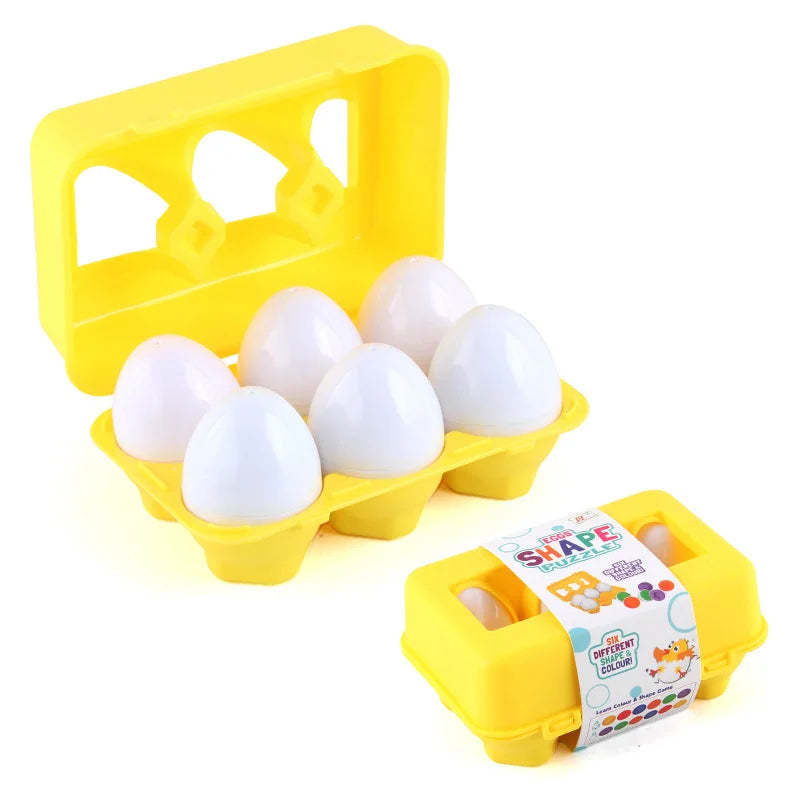 Easter Egg 3D Shape Matching Puzzle Toy, Montessori-Style Learning Game with Number, Dinosaur, Fruit and Transport Themes - product view 3