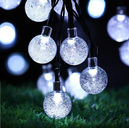 Solar Bubble Ball String Lights, 8 Lighting Modes, IP44 Outdoor Holiday Decor in 5M to 12M Lengths - product view 1