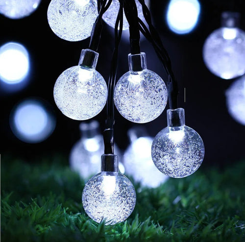 Solar Bubble Ball String Lights, 8 Lighting Modes, IP44 Outdoor Holiday Decor in 5M to 12M Lengths - product view 1