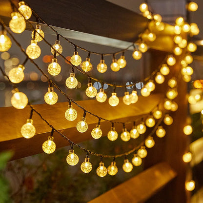 Solar Bubble Ball String Lights, 8 Lighting Modes, IP44 Outdoor Holiday Decor in 5M to 12M Lengths - product view 3