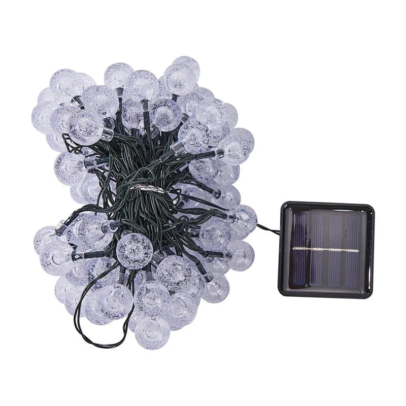 Solar Bubble Ball String Lights, 8 Lighting Modes, IP44 Outdoor Holiday Decor in 5M to 12M Lengths - product view 6
