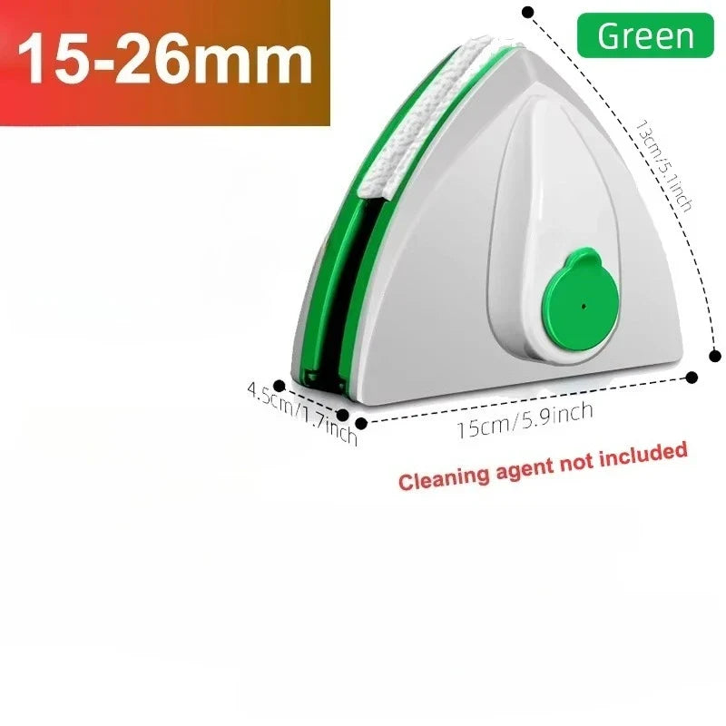 Magnetic Window Cleaner, Double-Sided Glass Wiper with Automatic Water Discharge for 3–8, 8–15 or 15–26 mm Glass - product view 3