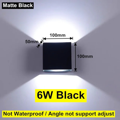 LED Wall Lamp, Adjustable Beam Modern Aluminum Sconce, 6W or 12W AC 85–265V, Selectable Waterproof or Indoor Options - product view 1