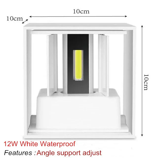 LED Wall Lamp, Adjustable Beam Modern Aluminum Sconce, 6W or 12W AC 85–265V, Selectable Waterproof or Indoor Options - product view 6