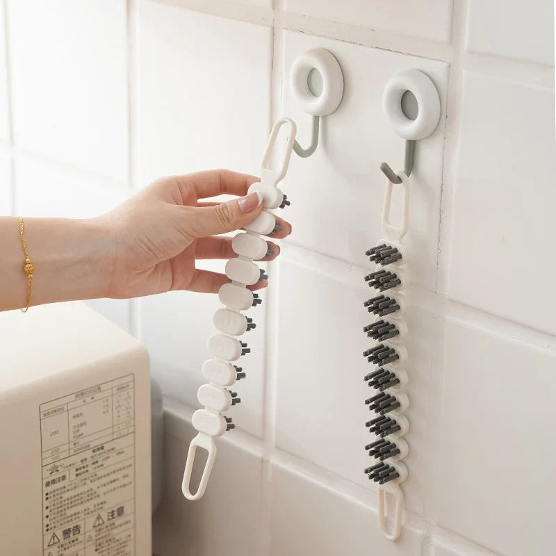 Flexible Gap Cleaning Brush with Nylon Bristles, Handheld PP Tool for Tile Gaps, Window Sills, Door Tracks and Household Cleaning - product view 2