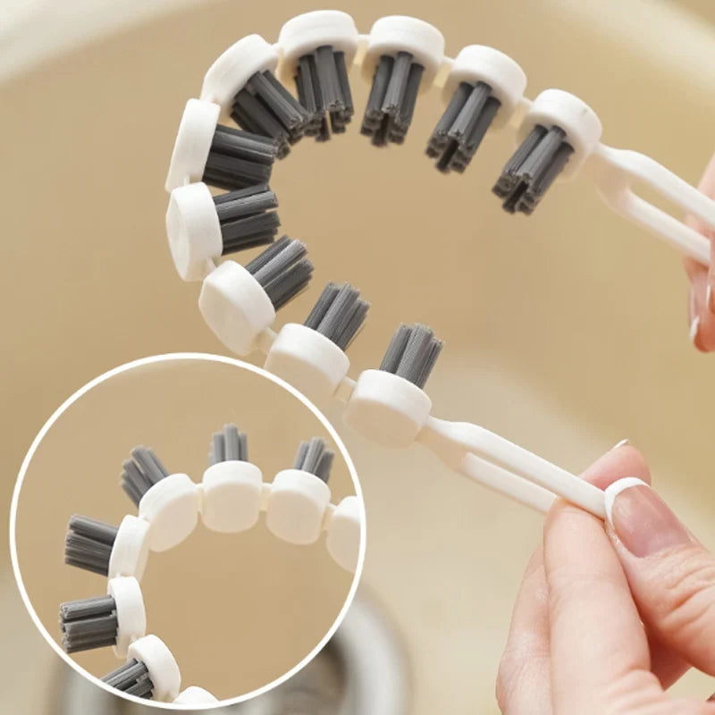 Flexible Gap Cleaning Brush with Nylon Bristles, Handheld PP Tool for Tile Gaps, Window Sills, Door Tracks and Household Cleaning - product view 5